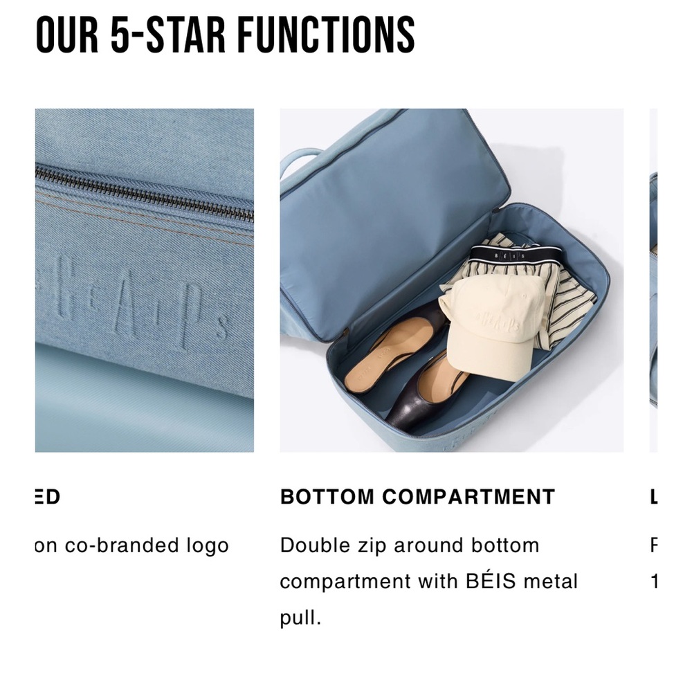 Gap x Beis Denim Weekender Bag - Picture 6 of 8